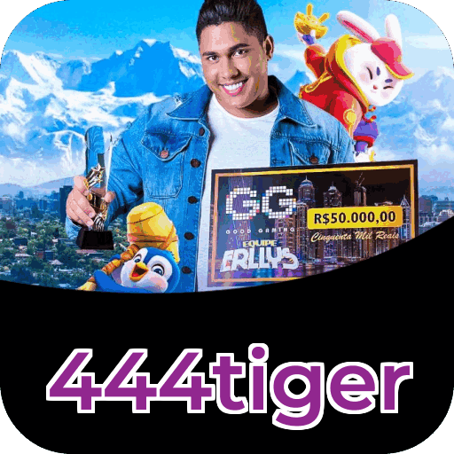 Passo a passo visual mostrando processo de download e instalação do aplicativo 444tiger